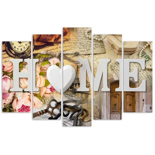 Canvas Print Home Heart Shabby Chic