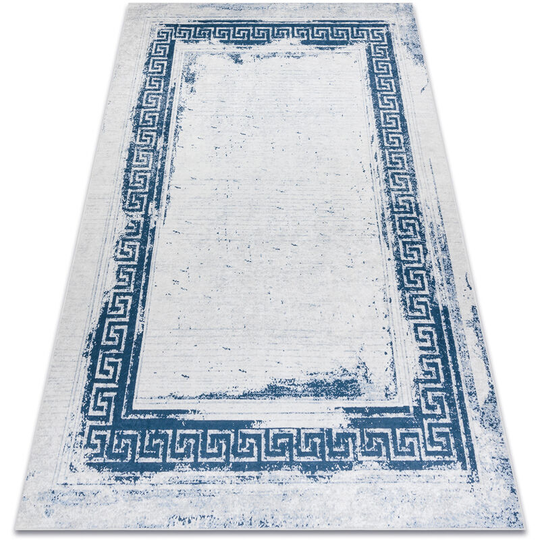 Andre 1213 washing carpet Greek vintage anti-slip - white / blue blue 160x220 cm