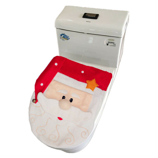 Father Christmas Toilet Seat Cover New Christmas Decoration Toilet Seat Cover