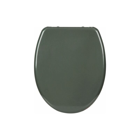 Grey Steel toilet seats Soft Close Quick Release toilet seats Anti-Bacterial - Woltu