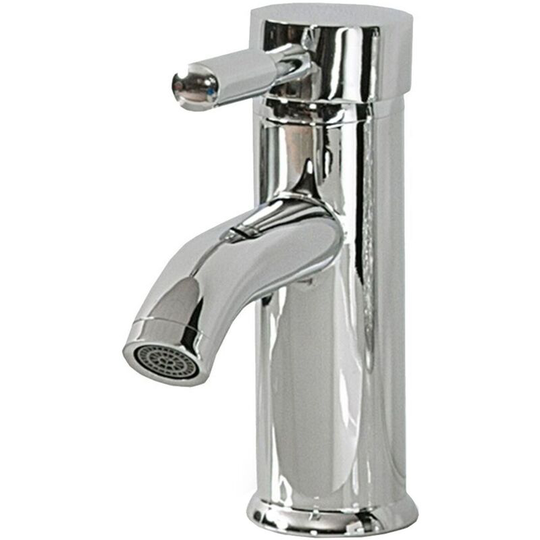 Modern Bathroom Basin Tap Chromed Glossy Silver Fixture Classic Rusumo - Silver