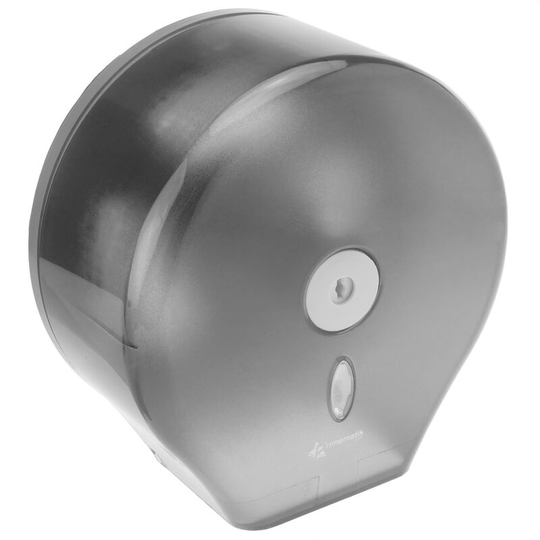 PrimeMatik - Toilet roll paper dispenser. Black industrial roll holder for rest room 268x130x280mm