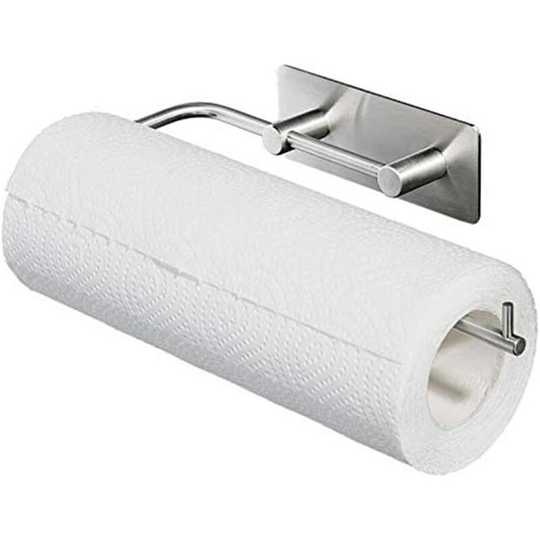Paper Roll Holder - Paper Towel Holder - Paper Towel Holder - No Drilling on Wall 3M Self-adhesive Stainless Steel Paper Holder for Kitchen Toilet