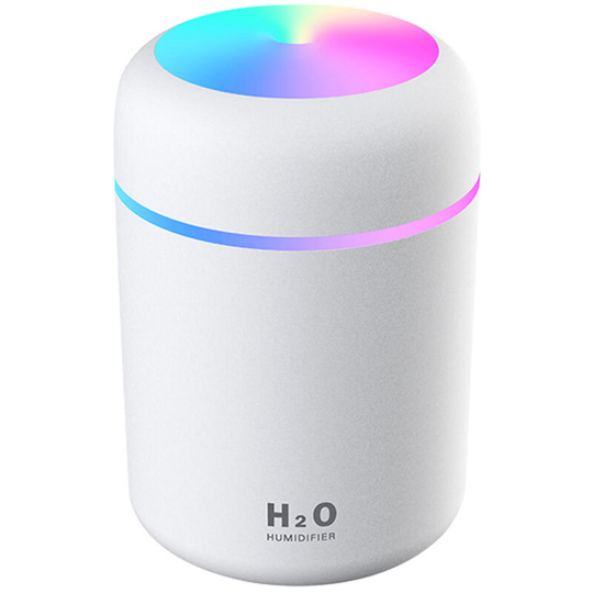 Car Mist Humidifier Portable Colorful Night Light Quiet Auto-Shut Off 2 Mist Modes Humidifie - White