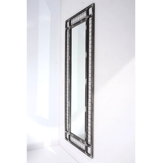 Spraggins Framed Wall Mounted Mirror in Black