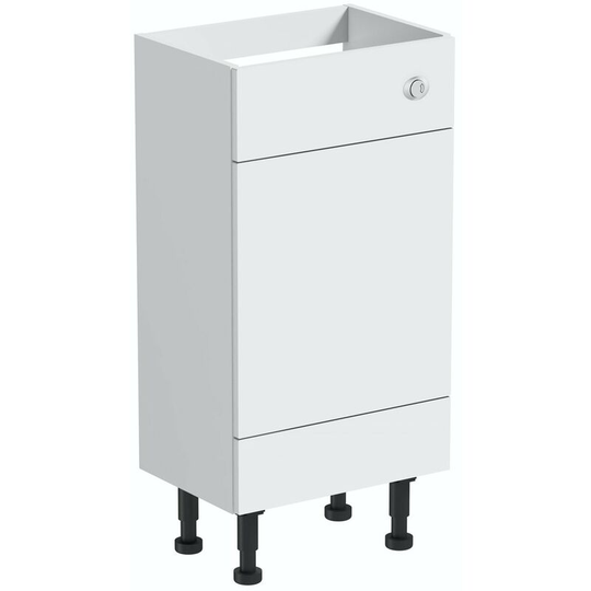 Nouvel gloss white back to wall toilet unit 500mm - White - Reeves