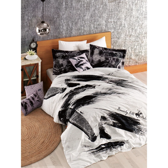 Black 100% Cotton Duvet Cover Set