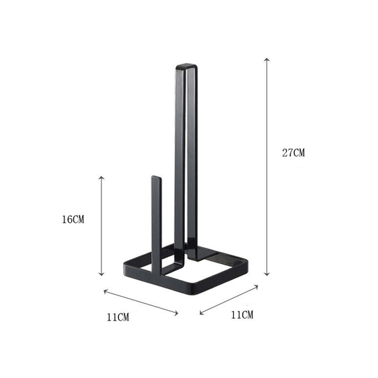 Removable Towel Rack Convenient Paper Storage Dining Room Convenient Free Standing Racks (Black)