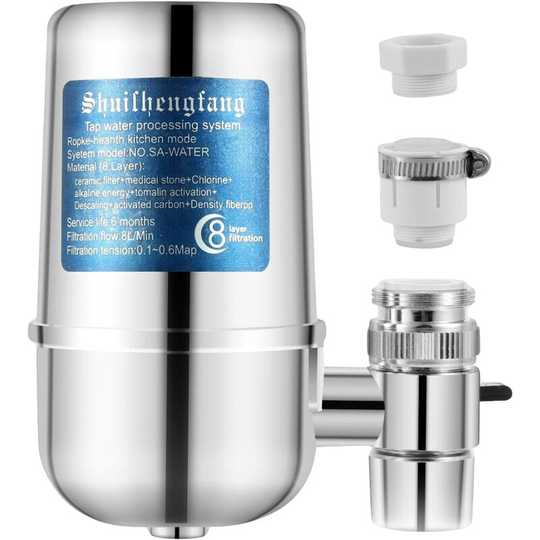 Superseller - Faucet Water Filter with 8-layer Cartridge Tap Water Purifier Filtration System Dual Output Water Purifier