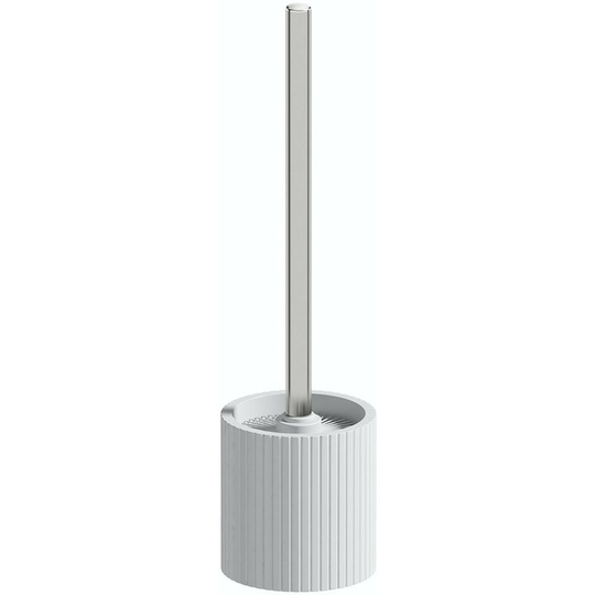 Accents Navagio white ceramic toilet brush holder - White