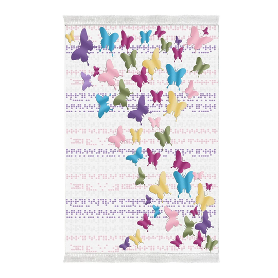 Cyril Flatweave Blue/Pink/Yellow Rug