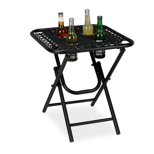 Verville Folding Camping Table with Cup Holder