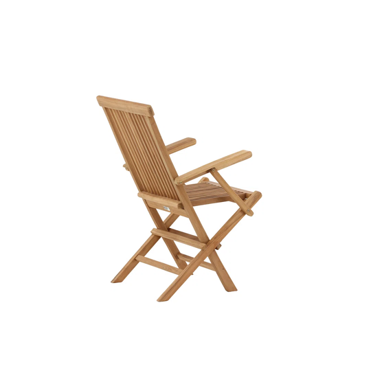 Kenya Folding Chair - With Armrest - Teak