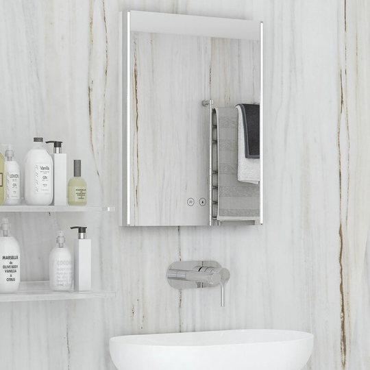 Rak Resort led Mirror with Demister Pad and Shaver Socket 700mm h x 550mm w