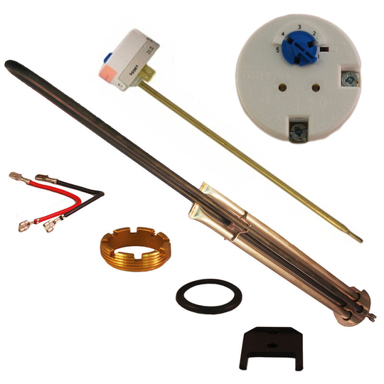 Heatrae Sadia Cylinder Spares - Heatrae Sadia Megaflo Immersion Heater Upper with tsr Thermostat 95606964 (Genuine Part)