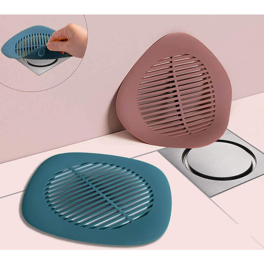 Shower Drain Covers 2PC Silicone Tube Drain Hair Catcher Stopper with Suction Cup for Kitchen Bathroom, Tub Sink Rubber Strainer Plug Filter
