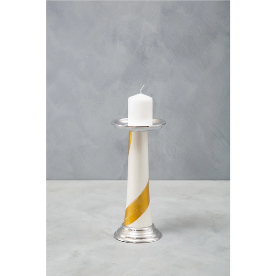 Alma White / Gold Candle Holder
