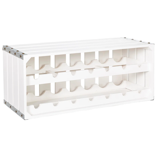 Cavender 14 Bottle Wall Shelf Wine Rack in White