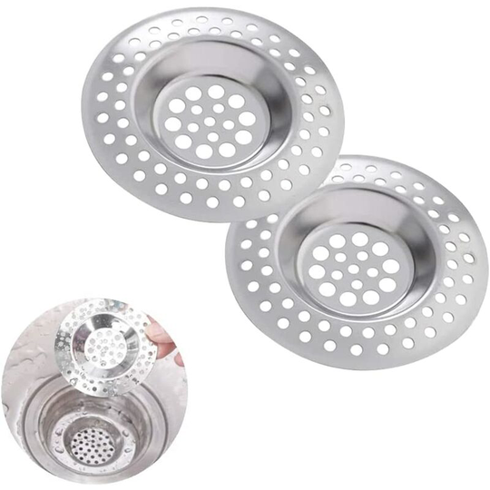 2 Pcs Kitchen Sink Strainer, Sink Drain Strainer, Kitchen Sink Grid, Stainless Steel Sink Strainer, for Kitchen Sink