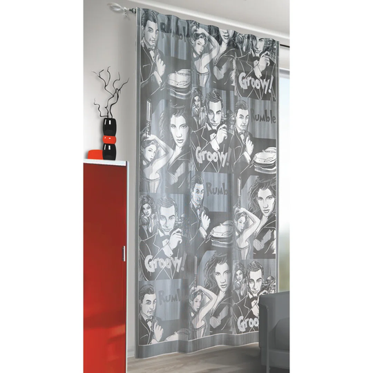 Groovy Slot Top Room Darkening Curtain