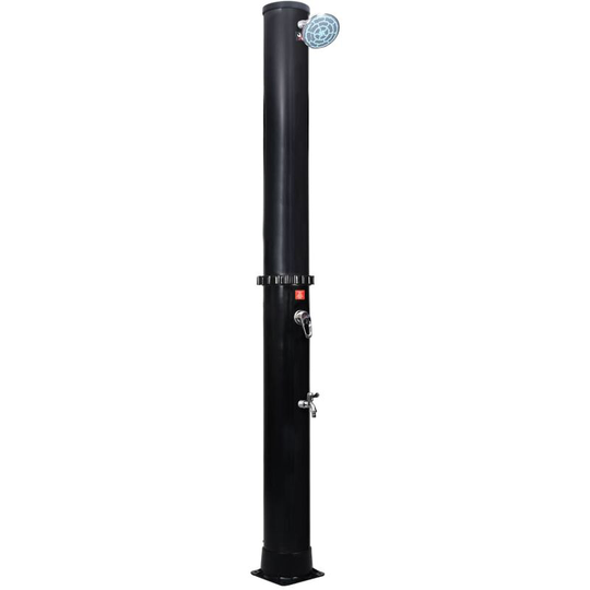Outdoor Solar Shower with Shower Head and Faucet 35 l Vidaxl black