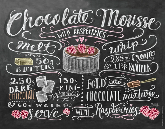 Lilly & Val 'Chocolate Mousse' Textual Art