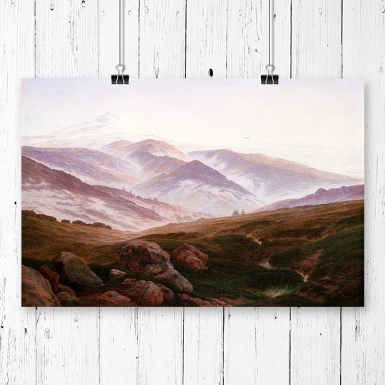 'Memories of the Giant Mountains' by Friedrich Caspar David Graphic Art