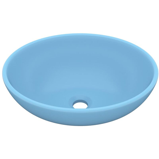 Vidaxl - Luxury Basin Oval-shaped Matt Light Blue 40x33 cm Ceramic Blue
