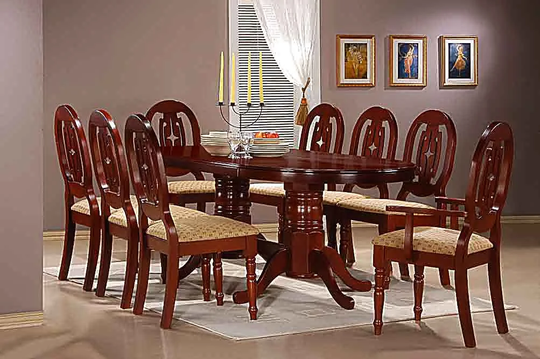 Riddle Dining Set with 8 Chairs