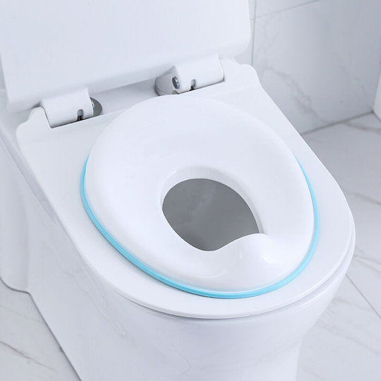 Potty Training Seat for Boys and Girls - Blue - Fits Round and Oval Toilets, Non Slip with Splash Guard