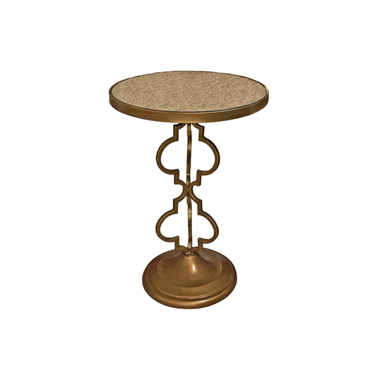 Film Noir Art Deco Mirrored Accent Table