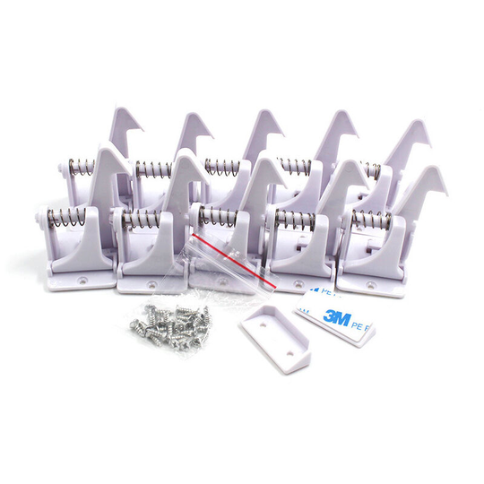 Perleraregb - 10pcs Child Safety Cabinet Locks, Cabinet Locks Cabinet Safety Latches No Drilling Required, Invisible Locks for Cabinet Drawer Door