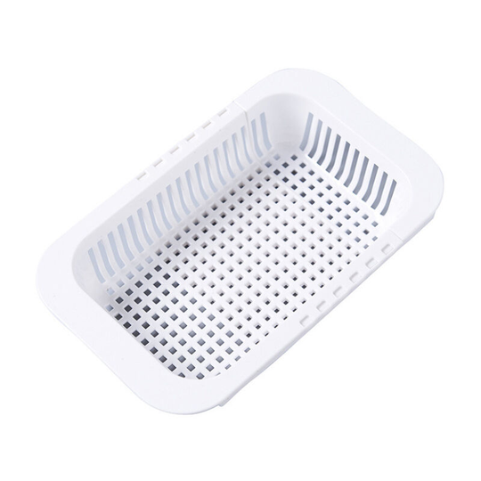 Adjustable over Sink Dish Drying Grid Drainer Plastic Vegetable Fruit Basket Holder Kitchen Utensil