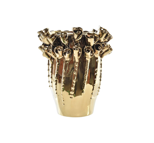 Boxrah Gold/Brown 21Cm Porcelain Table Vase
