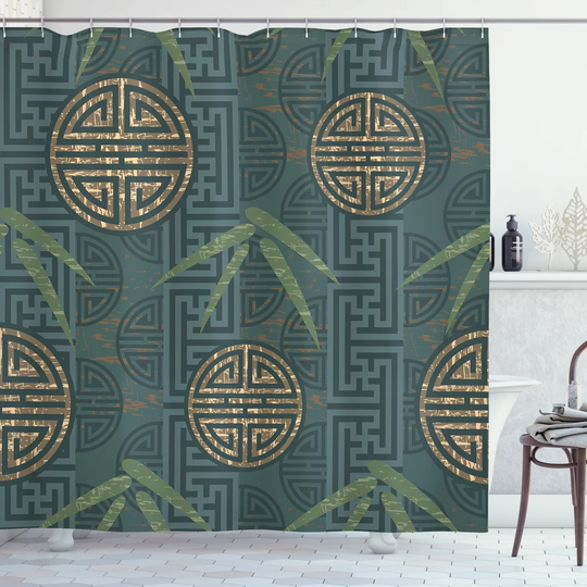 Bhuralal 13 Piece Polyester Shower Curtain Set