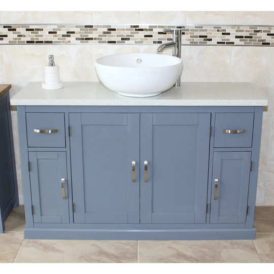 Caribou Solid Beech 123mm Free-standing Single Vanity Unit