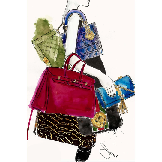 'My Bags' by BY Jodi - Unframed Painting Print on Paper