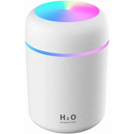 Morejieka - Air Humidifier, Ultrasonic Humidifier Mini with 2 Figure Adjustable Mist, Auto Stop and Colorful Nightlight, usb Portable Humidifier for