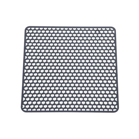 Perlerare - Silicone Honeycomb Kitchen Sink Protector Mat, Large Silicone Dish Drying Mat, Silicone Countertop Protector, 26.5cm (Grey)