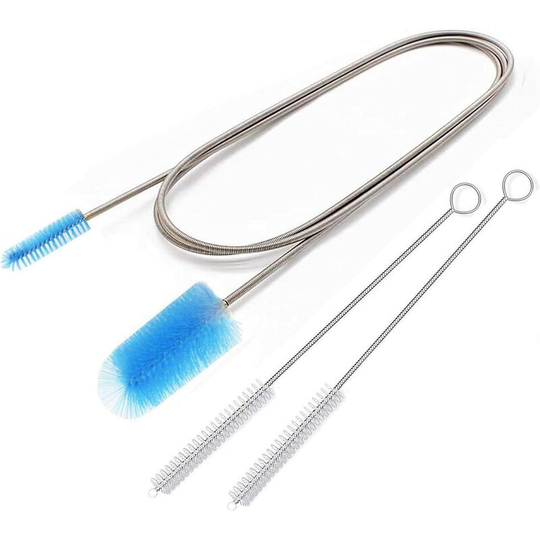 Sunflowergb - Flexible Drain Brush, 67 Inch Double Ended Bungee Nylon Hose Cleaner and 2 8.2 Inch Straw Cleaning Brushes
