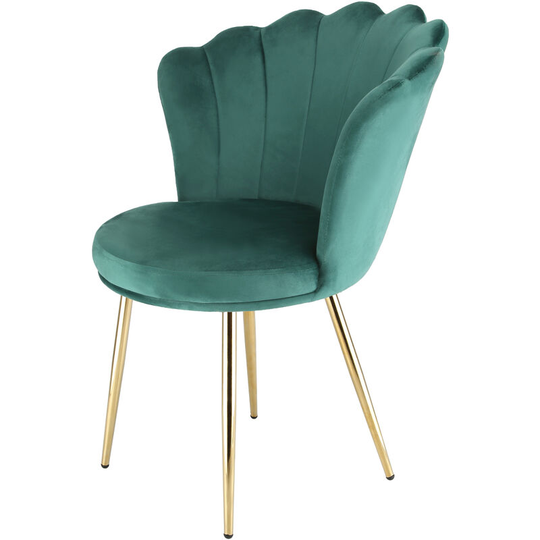 Daisy Accent Chair in Green Velvet