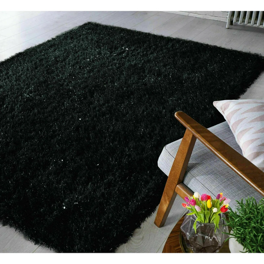 Prestonne Machine Woven Black Indoor / Outdoor Use Rug