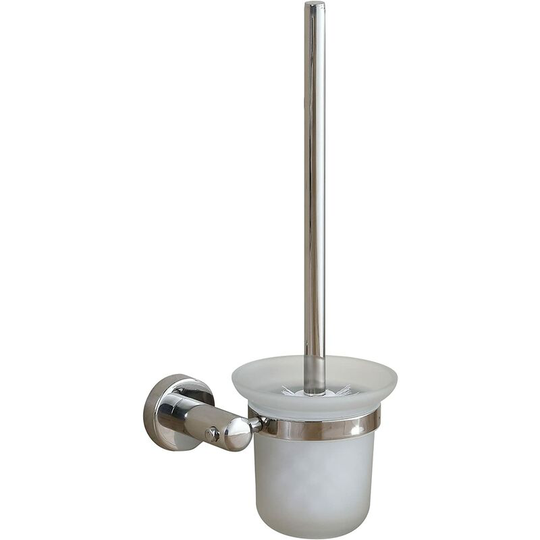 Toilet brush, bathroom cleaning brush, stainless steel tempered glass, wall bracket