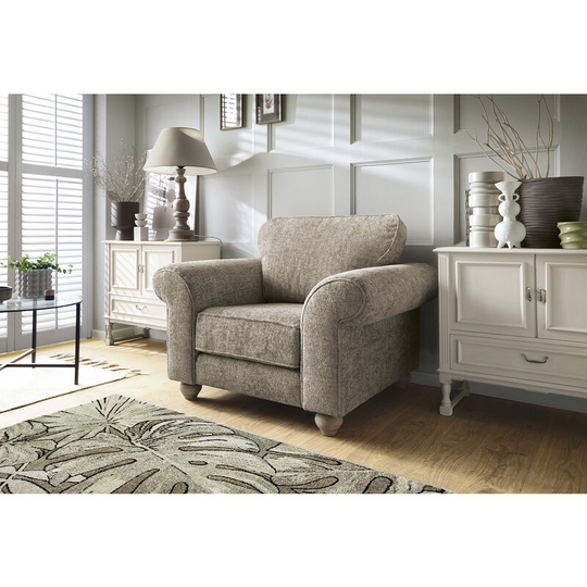 Ingrid Armchair in Taupe - color Taupe - Taupe