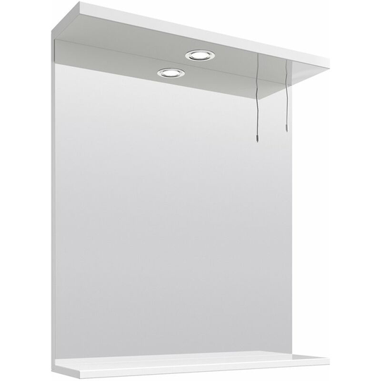 Alexander James 650mm x 750mm Downlit Vanity Mirror - White