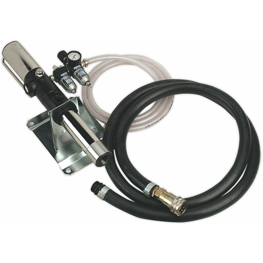 Air Powered Pump Away Station - 2m Flexible Air Hose - Air Operated Oil Pump