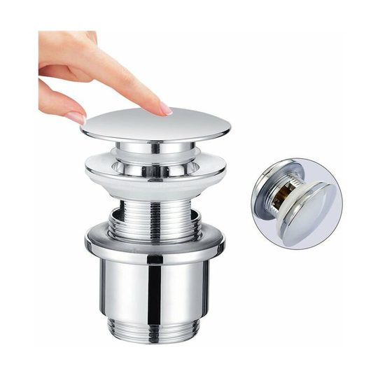 Universal Basin Sink Pop up Drain Valve Brass Anti-Explosion Anti-Clogging Drain Strainer Sink Drain Assembly Chrome Bathroom Washbasin Seals