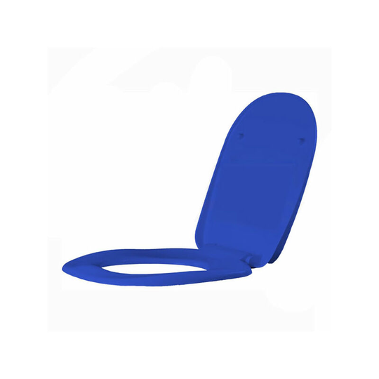 Ergonomic Soft Close Toilet Seat including Cover - Blue - AKW