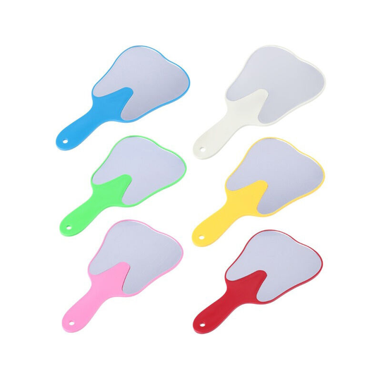Betterlife Teeth Hand Mirror 6 Colors Fashion Useful Plastic Handle Teeth Care Tool 1 pcs