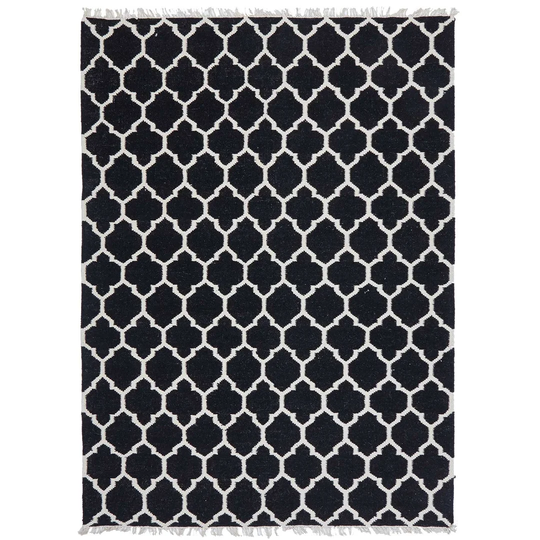 Georges Handmade Kilim Wool Black Rug